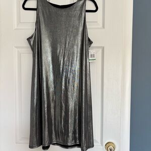 Metallic Silver Party Dress, NWT